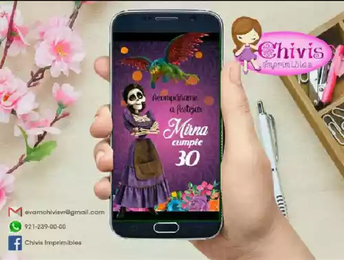 vectores plantilas INVITACION,INVITACIONES,NIñO,NIÑA,INFANTIL,COCO,PELíCULA,